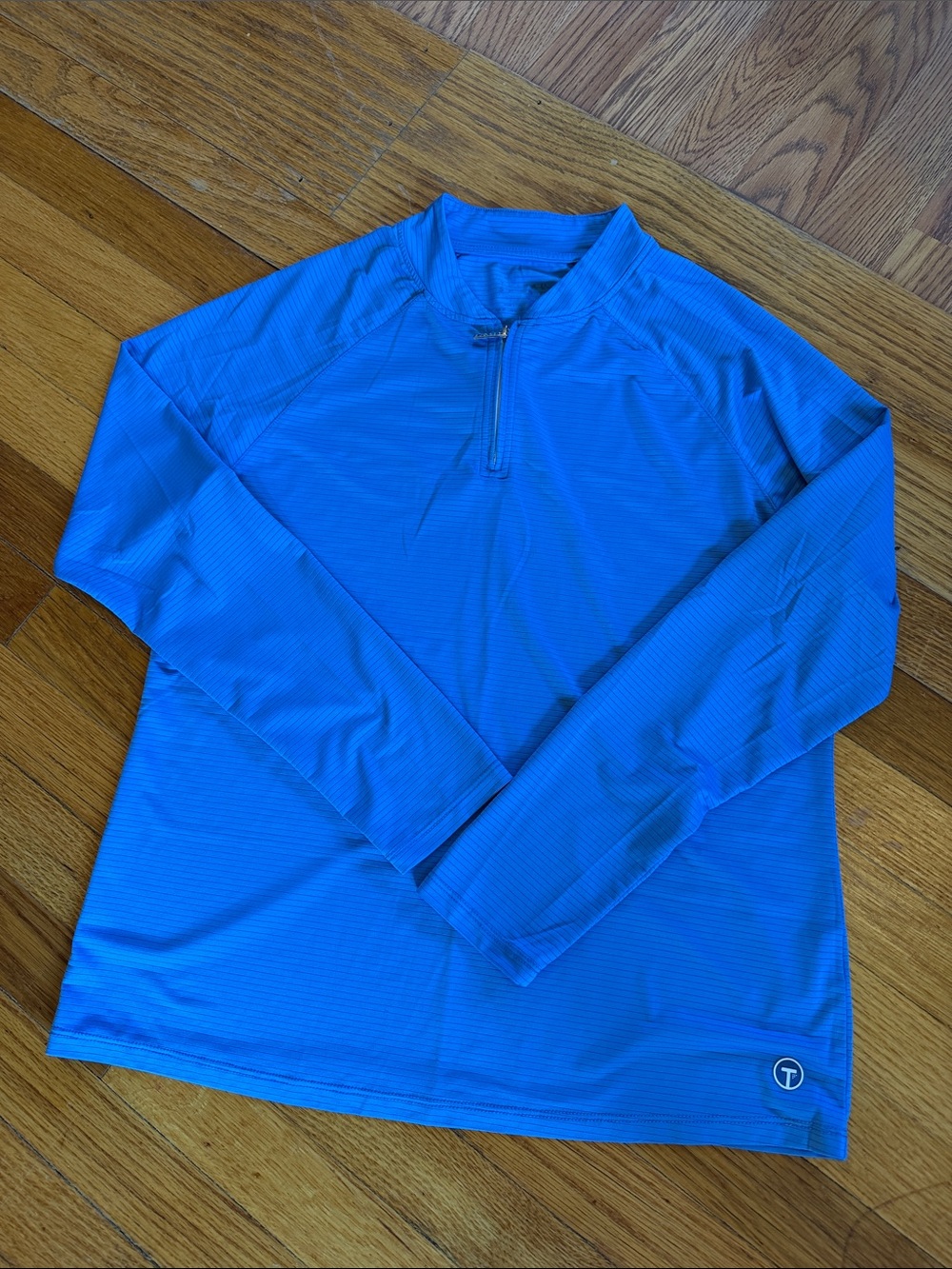 Tribal Women's Bright Blue Long-Sleeve Half-Zip Tee